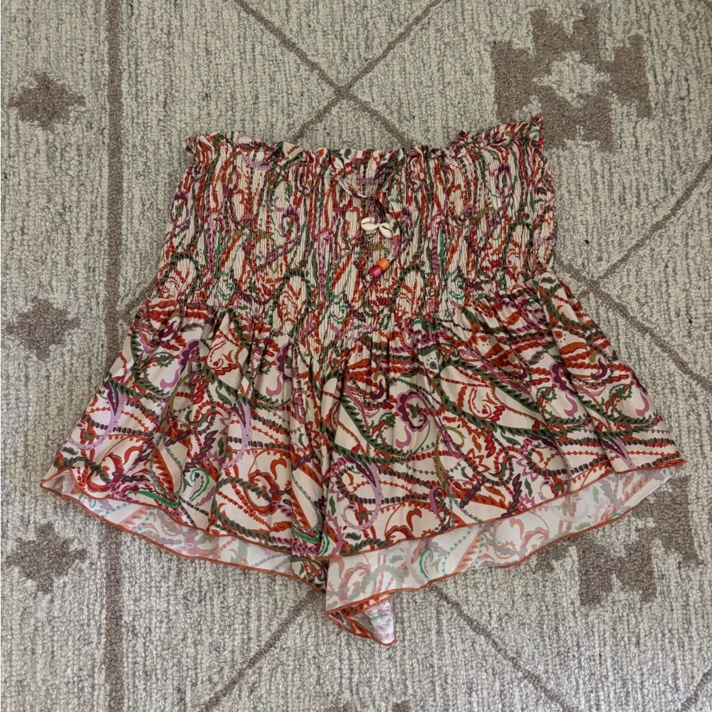 Zara High Waist Ruffled Flowy Shorts